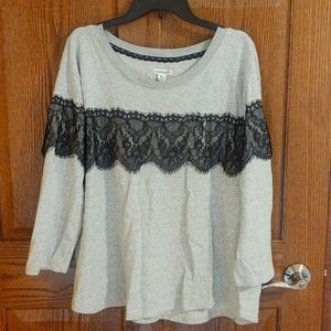 Cute lace crewneck sweater